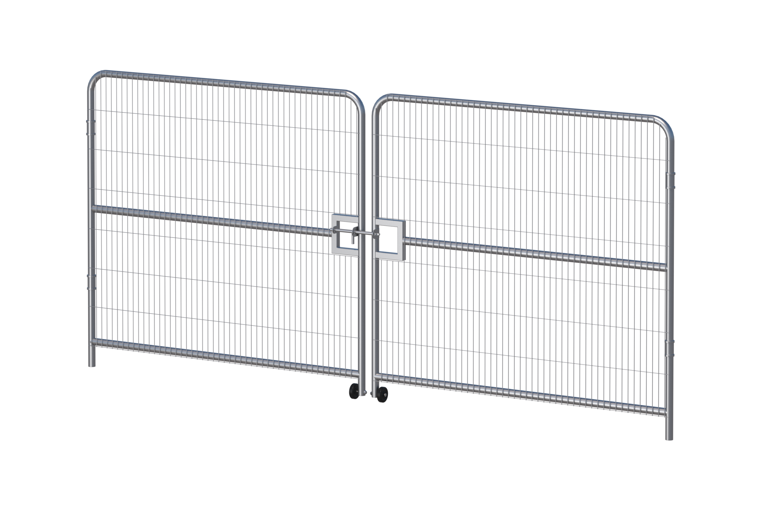 Bouwhek poort Round-Top dubbel